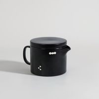 tetera de ceramica negra con motivos 09 l