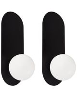 conjunto de 2 lamparas de pared  negro