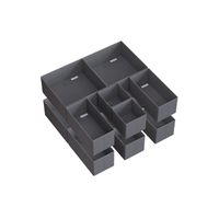 organizador cajones divisores cajas plegables tela no tejida para calcetines gris pizarra  juego de 12