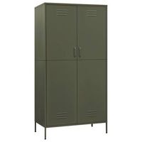 armario de acero verde oliva 90x50x180 cm vidaxl