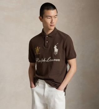 Polo Ralph Lauren para hombre. 710B20009002 Polo Casual marrón (XXL), Algodón, Manga corta