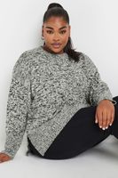 yours jersey de punto gris jaspeado mujer curvy y tallas grandes yours