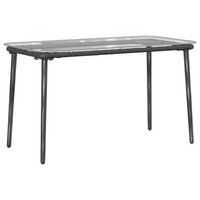 mesa de jardin  mesa de exterior negro 80 x 40 x 45 cm ratan sintetico