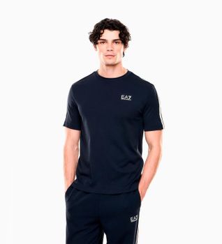 EA7 para hombre. 7M001861_AF12503 Camiseta Italian Spirit marino (XL), Casual, Algodón, Manga corta
