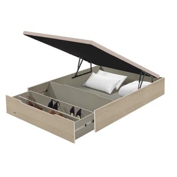 Abatible Tapa Tapizada AD con Zapatero Madera 25 Roble 150x200 cm FLEX