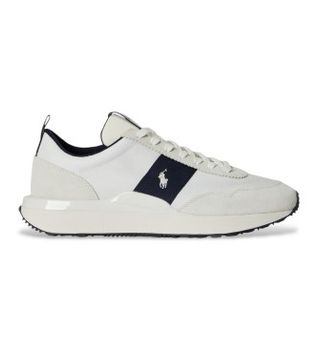 Polo Ralph Lauren para hombre. 809P13090004 Zapatillas Train 89 blanco (43), Plano, Cordones, Casual, Poliéster