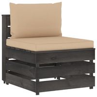 sofa central seccional  sofa de salon  sofa de descanso con cojines madera impregnada gris cfw66111