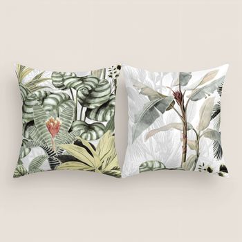 ICEHOME - Funda de Cojín Estampada - 100% Algodón Extrasuave - Medida 60x60 cm - Funda Cojín Cuadrado Sin Relleno y Con Cremallera - Fabricado en España
