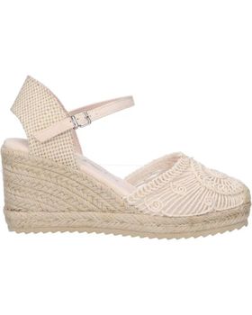 de XTI SANDALIAS DE CUÑA XTI 143845 HIELO BLANCO TEXTIL TEXTIL HIELO