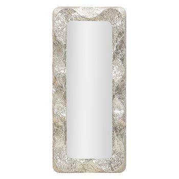 Espejo De Pared De Metal Plateado Cm 70x6,5x160,5