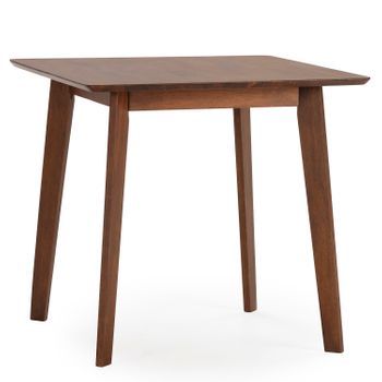 Mesa De Comerdor Pomago 80x80 Cm Color Nogal
