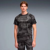 puma velocity aop  camiseta de running hombres - negro