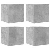 muebles de salon de pared 4 uds gris hormigon 305x30x30 cm vidaxl