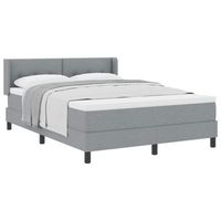 cama tapizada 203x160x88 cm  - gris