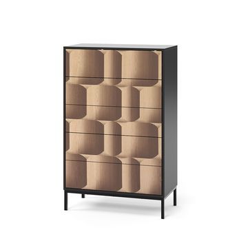Cómoda Eliza 76 X 120 Cm Con 5 Cajones Vicco