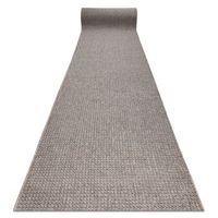 alfombra de pasillo casablanca loop marron lazo suave - 100 cm 100x750 cm