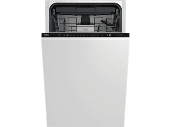 Lavavajillas integrable - Beko DIS48120, 11 servicios, 8 programas, 45 cm, Tercera bandeja, AquaIntense, Motor ProSmart, Sin panelar