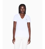 ax armani exchange para mujer xw002330af10356u0002 camiseta casual blanco m algodon manga corta