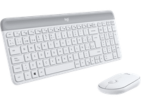 pack teclado  raton - logitech mk470 inalambrico ambidiestro usb windows teclas de acceso directo pilas 18 meses blanco