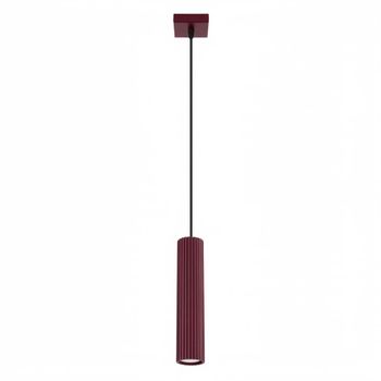 Lámpara colgantes borgoña aluminio alt. 118 cm