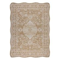 alfombra de sisal organica 2762 ornamento marco rudo  natural  m 133x190 cm