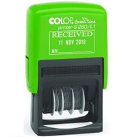 colop green line date stamp received s260l1