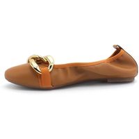 divine follie bailarinas ballerina catena marrone cuoio rosa para mujer