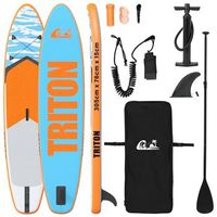 tabla de paddel inflable triton 305 x 76 x 15 cm azul para vidaxl