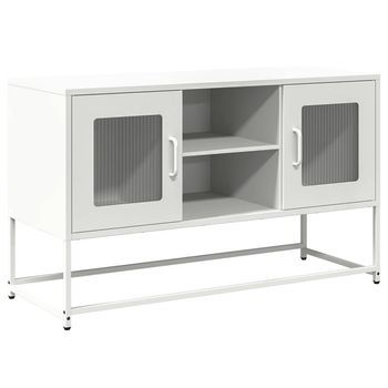 Mueble Para Tv De Acero Blanco 100,5x39x60,5 Cm Vidaxl