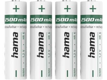 Pilas AA recargables - Hama NiMH, 1.2 V, 4 unidades