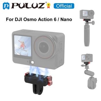 PULUZ para DJI Osmo Action 6 / 360 II / Nano, Base Magnética de Plástico de Liberación Rápida con Dos Garras para Accesorios de Cámara DJI