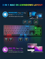 juego de teclado y raton inalambricos jomaa de tamano completo 24g y tipo-c con retroiluminacion rgb para computadora portatil pc tableta - combo de teclado inalambrico