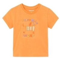 mayoral camisa manga larga 1030 camiseta mc embossed naranja para nino