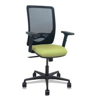 silla zulema sincro malla negra asiento bali verde oliva brazos 2d ruedas 65mm
