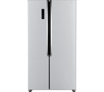 LOGIK American-Style Fridge Freezer - Silver LSSBSS18, Silver