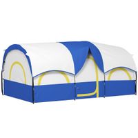 outsunny tienda de campana familiar para 4-6 personas impermeable dormitorios independientes 435x251x195 cm   aosom espana