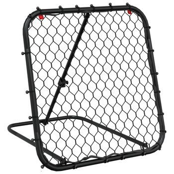 Rebotador De Fútbol Ajustable Acero Negro 84x73x60-80 Cm Vidaxl