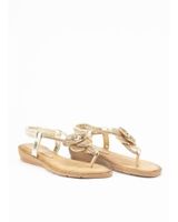 de keslem sandalia con cuna para mujer en color oro