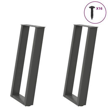 Patas Mesa Consola Forma U 2 Uds | Patas Para Mesa Acero Antracita 38x(72-73) Cm Cfw957561