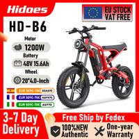 bicicleta electrica hidoes b6 con motor de 1200w bateria de litio de 48v 156ah neumaticos gruesos de 204 pulgadas para nieve