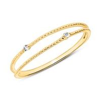 14 quilates anillo de oro con topacio blanco