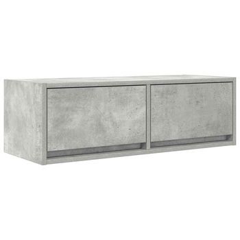 Mueble Tv | Mueble De Salón | Mesa De Tv De Madera De Ingeniería Gris Hormigón 80x31x25,5cm
