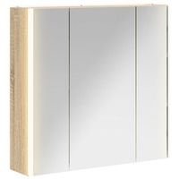 armario con espejo de bano roble sonoma 635 x 155 x 605 cm vidaxl