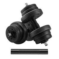 songmics juego de mancuernas ajustables con barra adicional 20kg 30 kg para hombres y mujeres entrenamiento de fitness levantamiento de pesas en el gimnasio de casa - 1 par