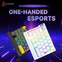 ajazz ak029 - teclado mecanico para juegos rgb con interruptor marron magnetico y sonido hi-fi rt001mm