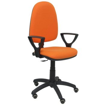 Piqueras y Crespo Ayna Bali Silla de Oficina Brazos Fijos Ruedas Parqué Naranja
