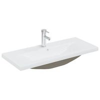 lavabo de bano moderno  lavabo empotrado con grifo ceramica blanco 91x39x18 cm