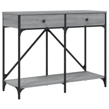 Mesa Consola | Mesa De Entrada | Mesa Auxiliar Madera De Ingeniería Gris Sonoma 100x39x78,5 Cm