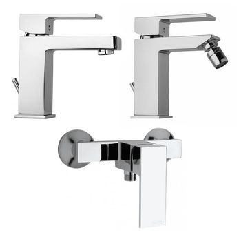 Conjunto De Grifería Mezcladora Para Bidé, Lavabo, Ducha Acabado Cromado