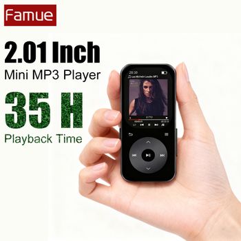 Reproductor MP3 Bluetooth 5.4 con Pantalla IPS de 2.01'', 35 Horas de Batería, 32G/64G de Almacenamiento Integrado, Reproducción de Música, Radio FM y Grabación de Voz